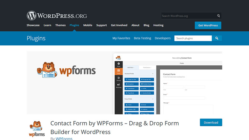 WPForms : Best free WordPress plugin  builder for Contact form builder