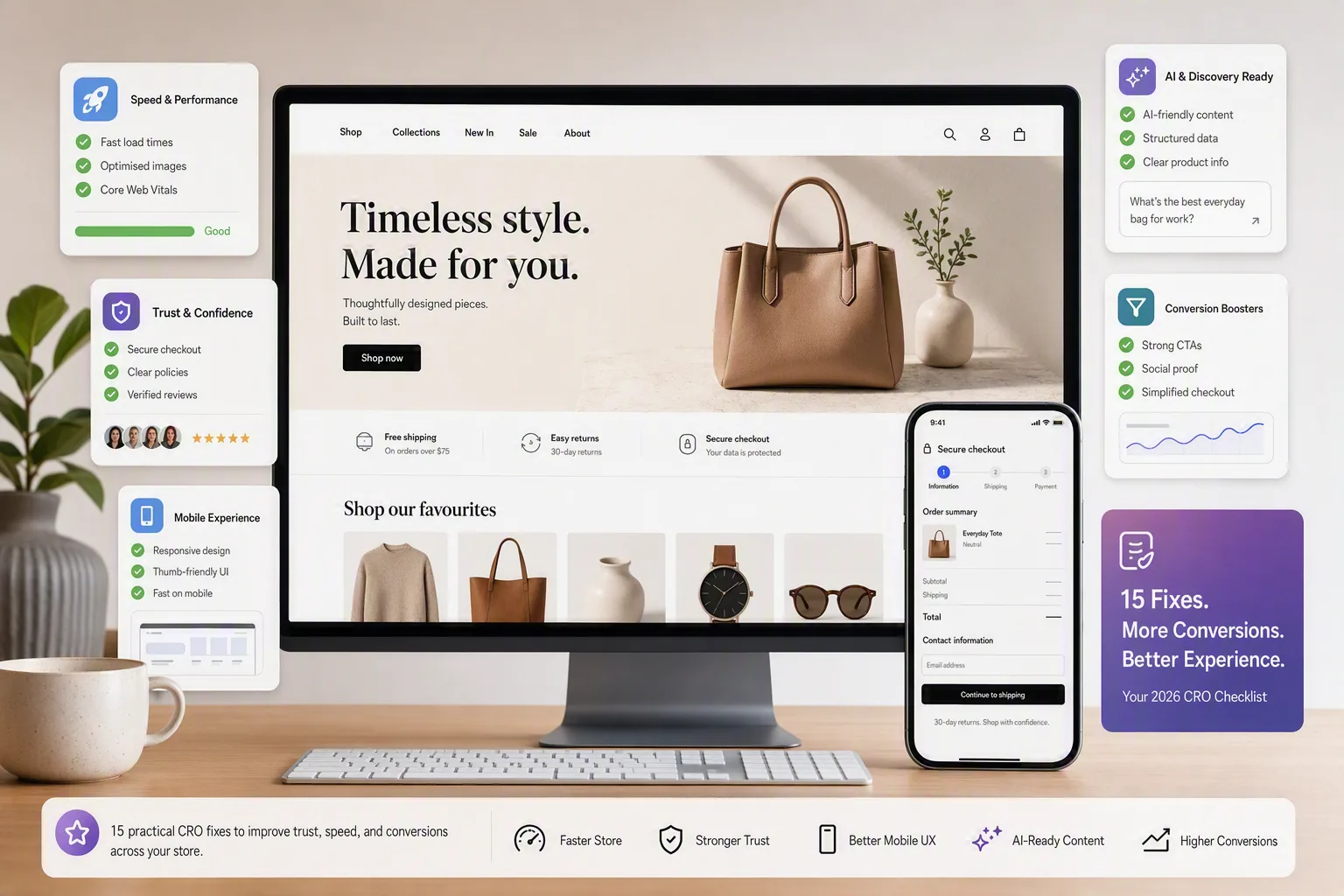 ecommerce CRO checklist for D2C store owners