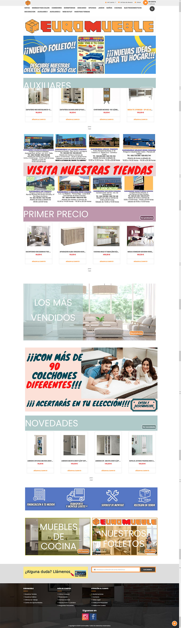 home page of magento 2