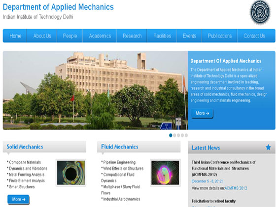 Drupal website - Department of Applied Mechanics-Indian Institute of Technology Delhi