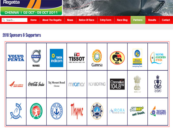 India International Regatta - Joomla latest version 3.x website development