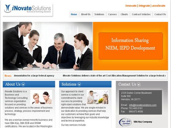  iNovate Solutions - Custom HTML Website