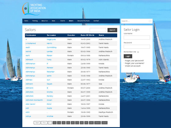 Yachting Association of India - Joomla 3.x Website
