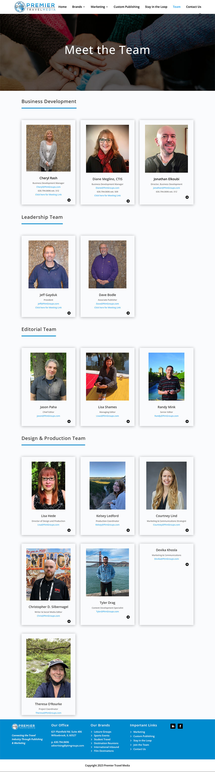 Meet The team page