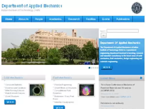 Drupal website - Department of Applied Mechanics-Indian Institute of Technology Delhi