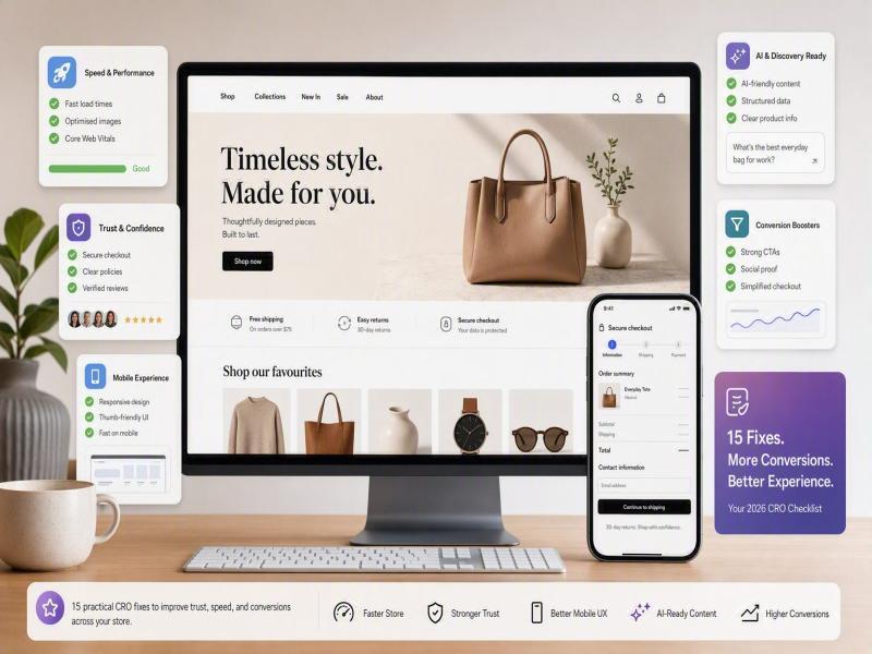 ecommerce CRO checklist for D2C store owners